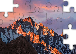 Zachód, Słońca, Góry