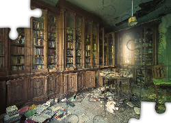 Zaniedbana, Stara, Zniszczona, Biblioteka