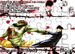 Saiyuki, murder, postacie, tekst, krew