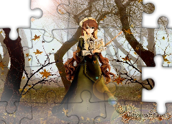 Rozen Maiden, suknia, kobieta, drzewo