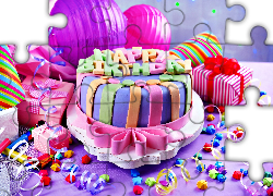 Urodziny, Kolorowy tort