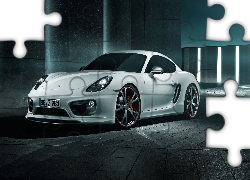 Samochód, Biały, Porsche, Parking