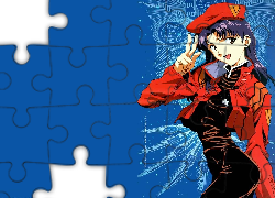 beret, kobieta, Neon Genesis Evangelion