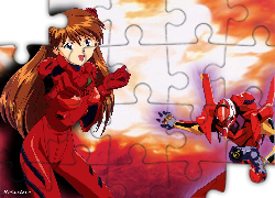 Neon Genesis Evangelion, kobieta, robot