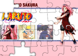 Naruto, haruna, sakura, kobieta, sztylet
