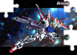 Gundam Seed, napis, logo, robot, kosmos