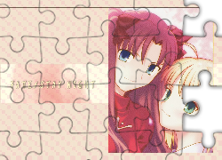 Fate Stay Night, napis, twarze, oczy