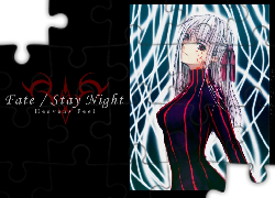 profil, Fate Stay Night, napis, dziewczyna