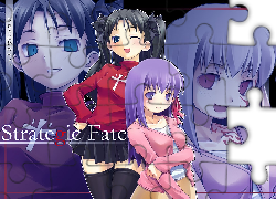 Fate Stay Night, dziewczyny, twarze, strategic, krzyż