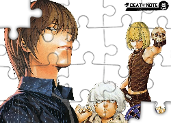 Death Note, czaszka, lotka, koszula, postacie