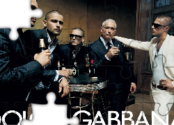 Dolce And Gabbana, mężczyźni, garnitur, krawat, butelki
