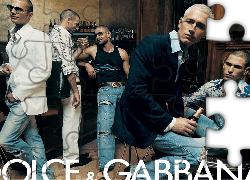 Dolce And Gabbana, mężczyźni, jeans, spodnie, marynarka, bar