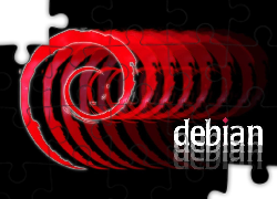 Linux Debian, grafika, muszla, zawijas, ślimak