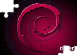 Linux Debian, grafika, ślimak, muszla, zawijas
