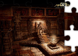 tron, schody, szkielet, kościotrup, Tomb Raider Anniversary
