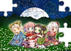 Bottle Fairy, kimono, łaka, dzieci, dziewczynki