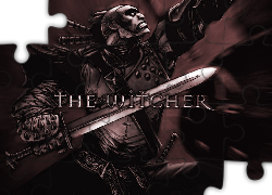 mężczyzna, miecz, wojownik, The Witcher