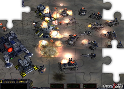 roboty, walka, ogień, czołgi, Starcraft 2