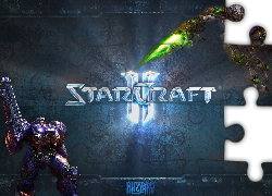 Starcraft 2, grafika, logo, postać, robot
