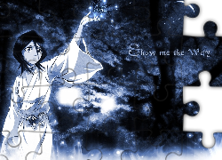 Bleach, kobieta, napisy, noc
