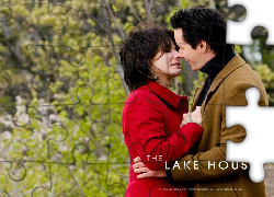 The Lake House, Sandra Bullock, mężczyzna, park, pocałunek
