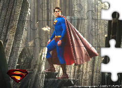 Superman Returns, Brandon Routh, peleryna, beton