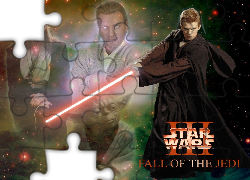 Star Wars, Hayden Christensen, postacie, laser, gwiazdy