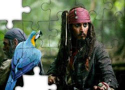 piraci_z_karaibow_2, Johnny Depp, papuga