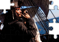 Piraci Z Karaibów, statek, Johnny Depp, kapelusz