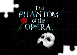 tytuł, Phantom Of The Opera, róża, maska