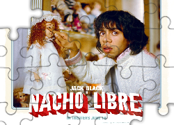 Nacho Libre, Hector Jimenez, lalka, napis