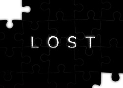 Filmy Lost, czarne, tło, tytuł