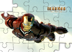 Iron Man, robot, leci, niebo