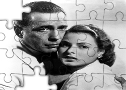 Casablanca, Ingrid Bergman, Humphrey Bogart, przytuleni
