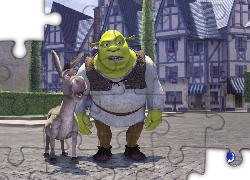 Shrek 1, Shrek, osioł