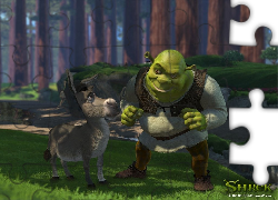 Shrek 1, las, Shrek, osioł