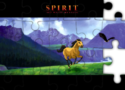 Mustang z Dzikiej Doliny, Spirit Stallion of the Cimarron, koń, jastrząb