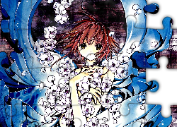 Tsubasa Reservoir Chronicles, szata, białe, kwiatki