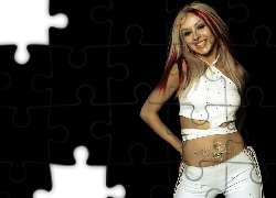 Christina Aguilera, biały, top