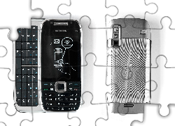Nokia E75, czarny, Srebrny, Zebra