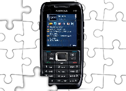 Nokia E51, Wyświetlacz, Czarny