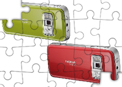 Nokia N79, Zielona, Czerwona, Tył