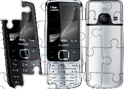 Nokia 6700 Classic, Czarna, Srebrna, Przód, Tył