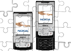 Nokia 6500 Slide, Srebrna, Rozsuwana