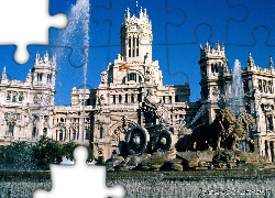 Madryt, Plaza de Cibeles, Fontanna de Cibeles,  Bogini Kybele,
Hiszpania