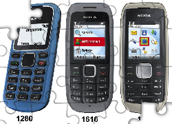 Nokia 1616, Nokia 1800, Nokia 1280, Niebieska, Szara, Srebrna