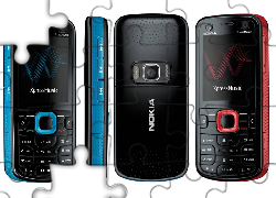 Nokia 5220, Czarna, Niebieska, Czerwona