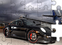 Czarne, Porsche, 997