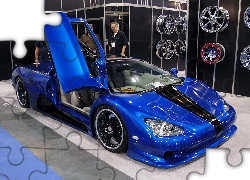 Niebieski, SSC Ultimate Aero TT, Super, Samochód