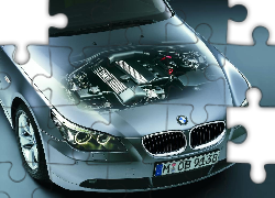 BMW 5, E60, Przód, Schemat, Silnik